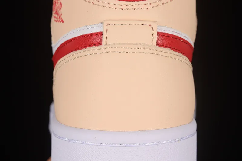 All categories Air Jordan Jordan series basketball shoes Air Jordan 1 Mid Air Jordan AJ1 Mid AJ1 Joe 1 white yellow red mid-top basketball shoes 554725-201